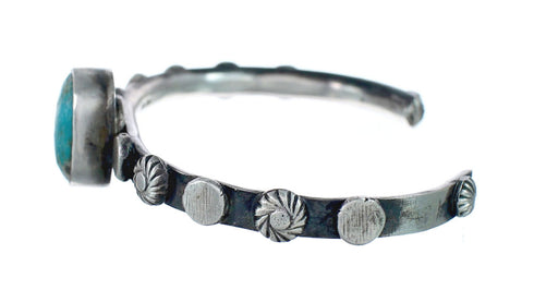 Native American Sterling Silver Turquoise Cuff Bracelet AX129805
